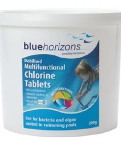 Blue Horizons - Multifunctional 200g Chlorine Tablets 1 X 5 kg Long lasting stabilised clarifier algae inhibitor